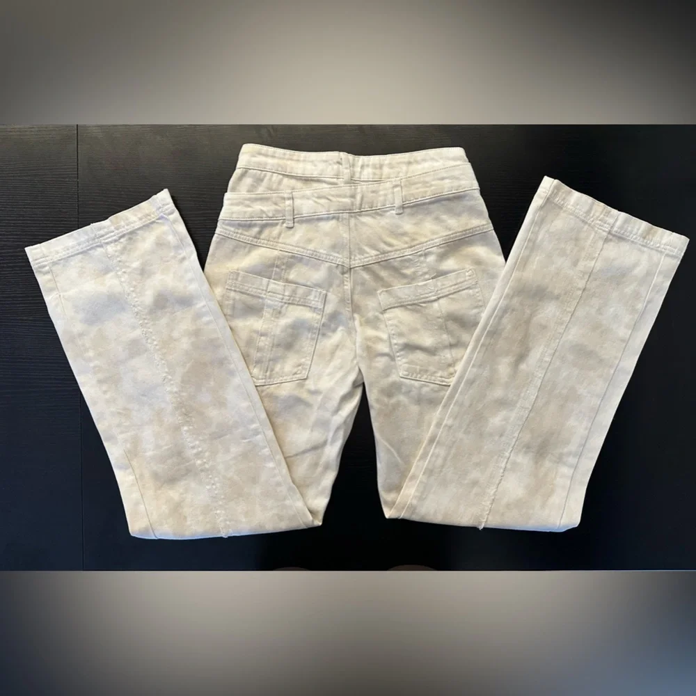 Zara Cream & White Straight Leg Jean - Picture 4 of 12